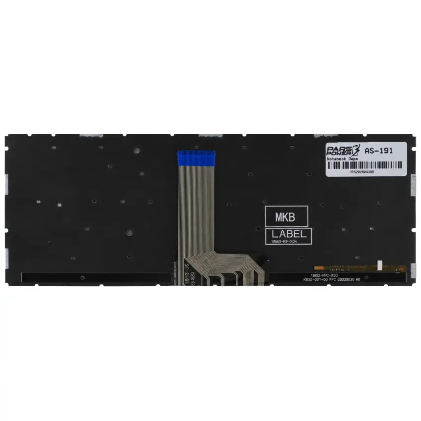 Asus 13N1-A7M0401 Klavye Işıklı (Gümüş TR)
