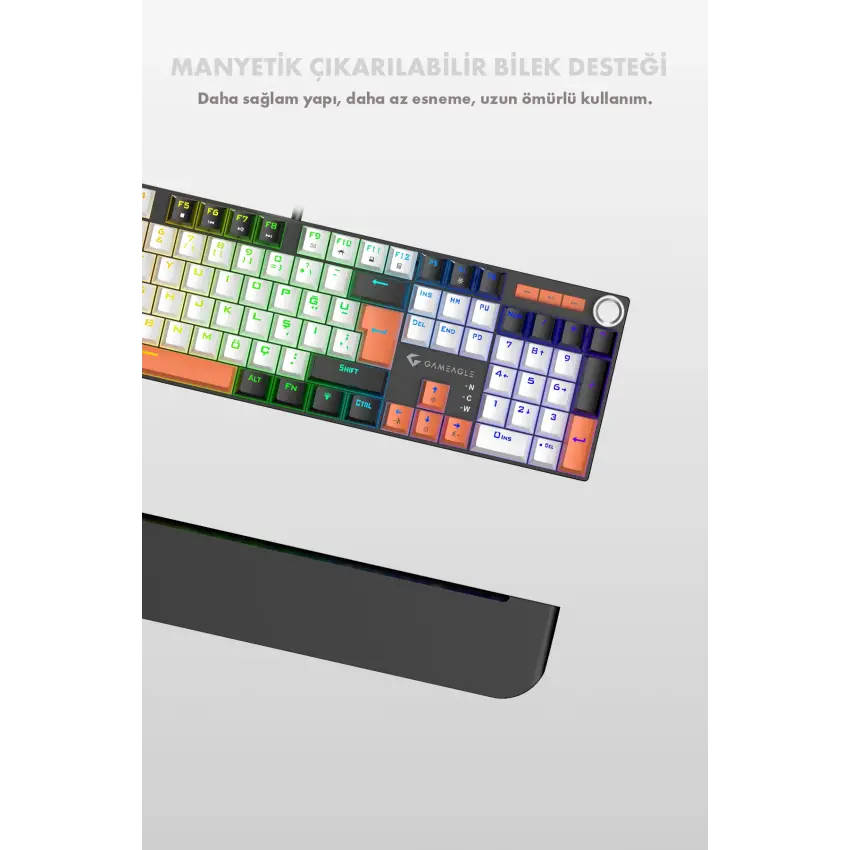 Apex Elite Rainbow 11Mod Aydınlatma Kablolu TR DoubleShot Full Anti-Ghosting Mekanik Oyuncu Klavyesi