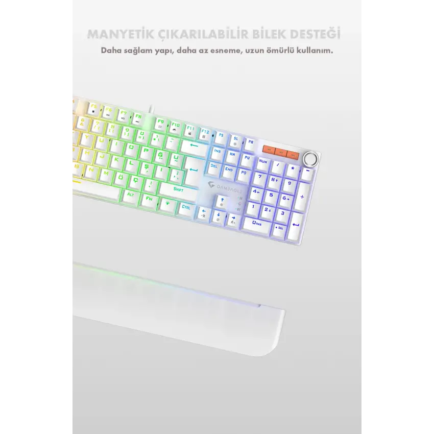 Apex Rainbow 11Mod Aydınlatma Kablolu TR Double Shot Full Anti-Ghosting Mekanik Oyuncu Klavyesi
