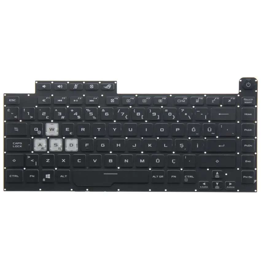 Asus ROG Strix G15 G512LW-HN098T Klavye Işıklı (Siyah TR)