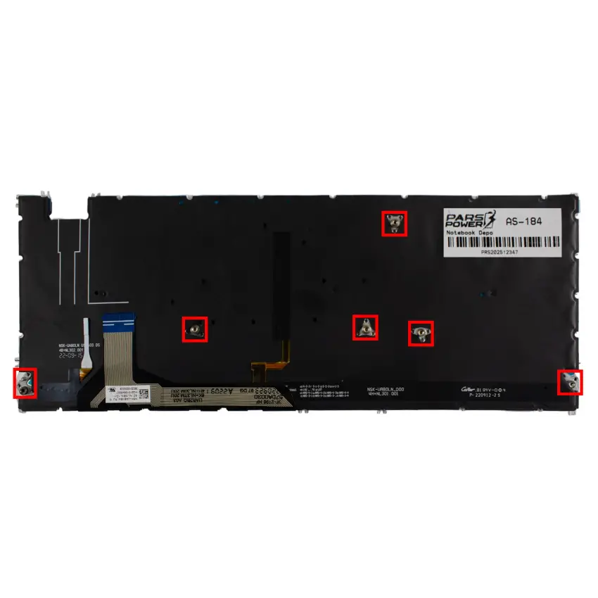 Asus ZenBook S 13 UM5302L Klavye Işıklı (Siyah TR)