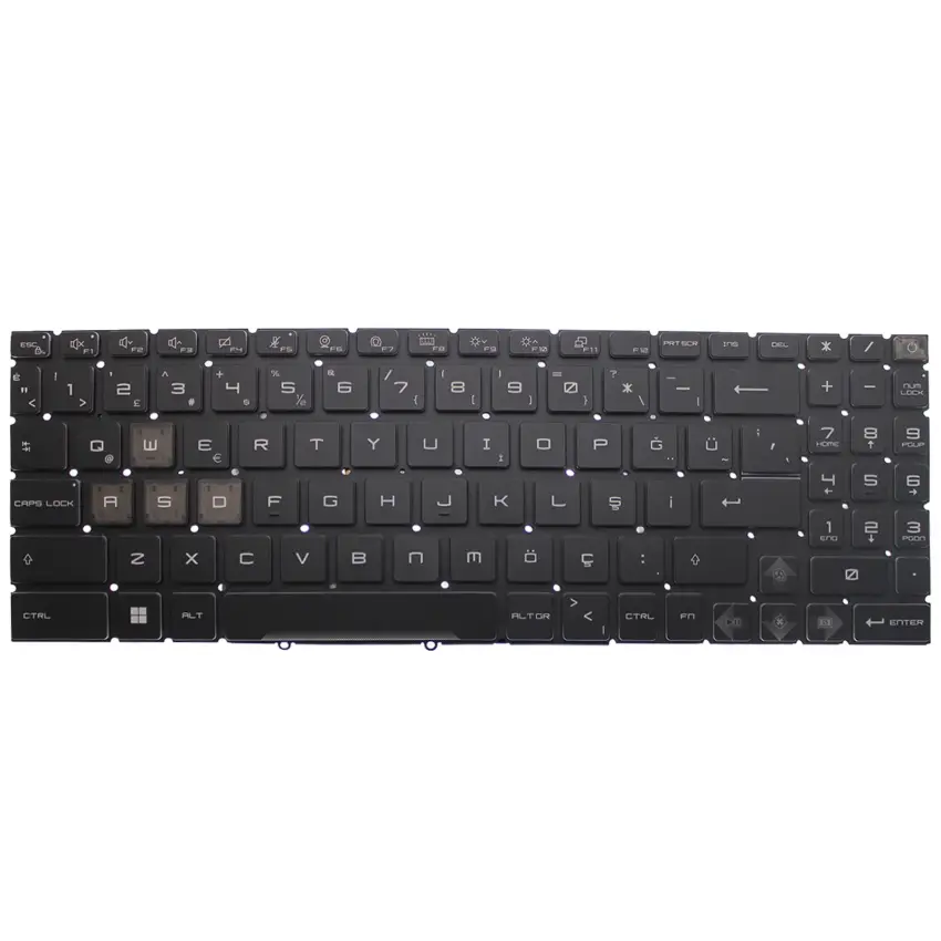 MSI Katana GF66 12UC-258XTR Klavye Işıklı (Siyah TR)