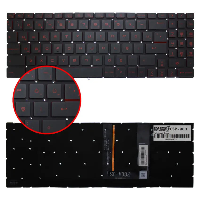 MSI Pulse 16 AI C1VFKG-087XTR Klavye Işıklı (Siyah TR)