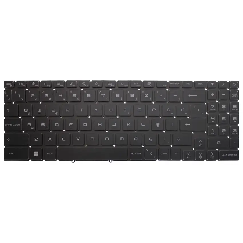MSI Bravo 17 D7VE Klavye Işıklı (Siyah TR)