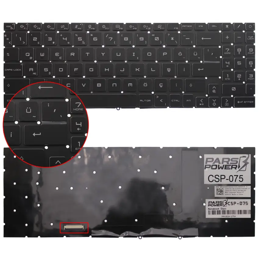 MSI Katana GF66 12UGSZOK Klavye Işıklı (Siyah TR)