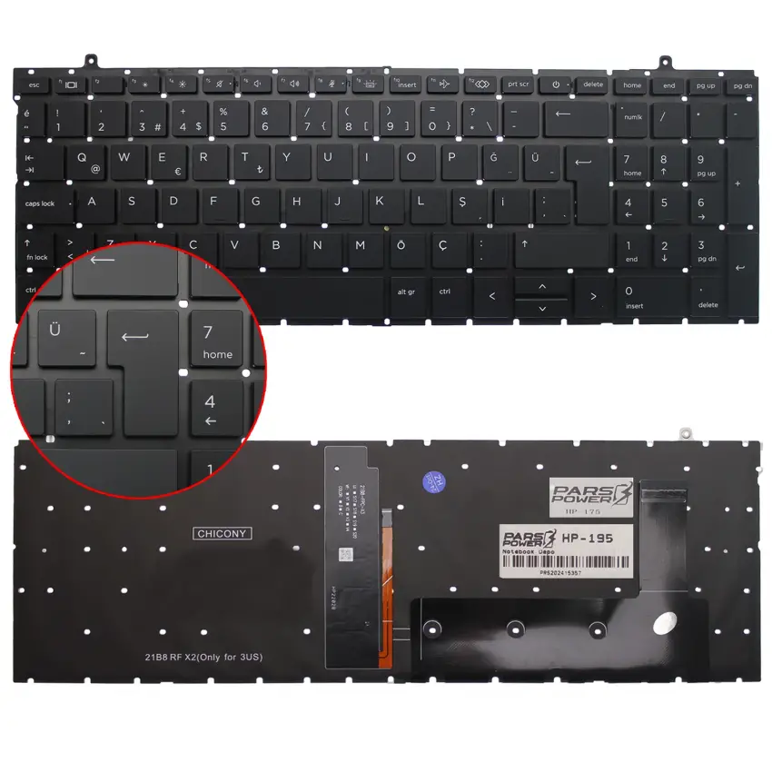HP EliteBook 865 G9 HSN-149C-6 Klavye Işıklı (Siyah TR)