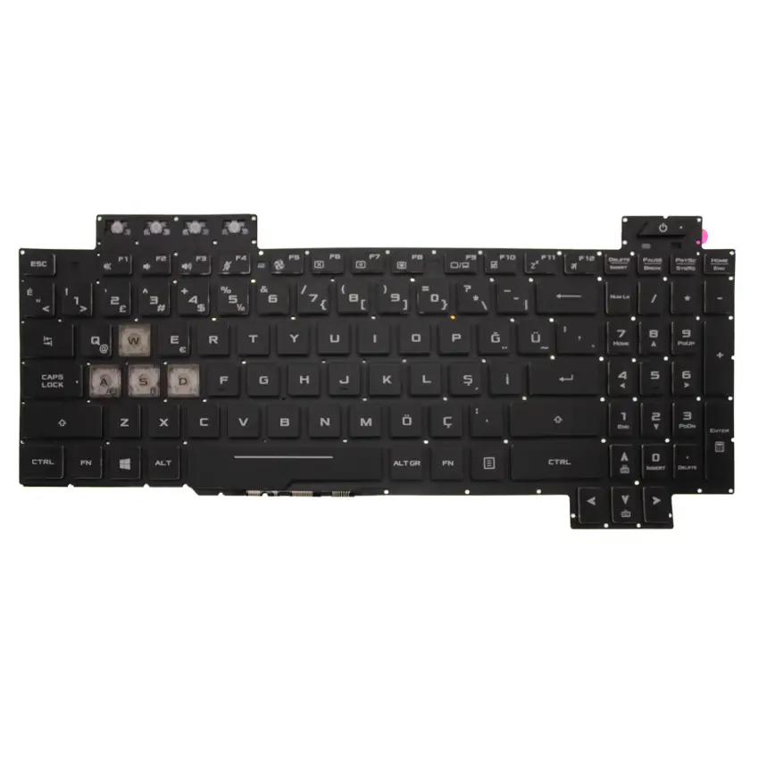 Asus TUF Gaming PX705DD, PX705DT, PX705DU Klavye Işıklı (Siyah TR)