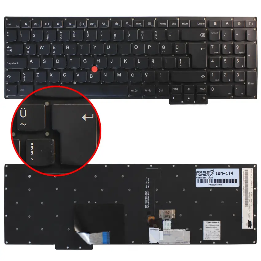 Lenovo ThinkPad S531 Ultrabook Notebook Klavye Işıklı (Siyah TR)