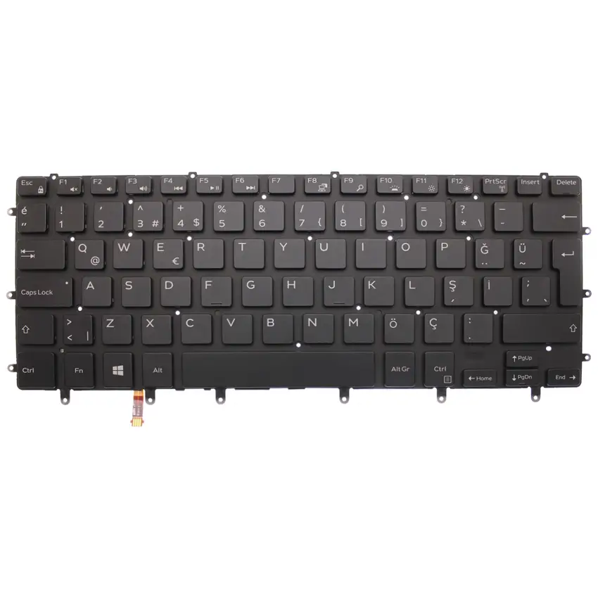 Dell XPS 9350 Klavye Işıklı (Siyah TR)