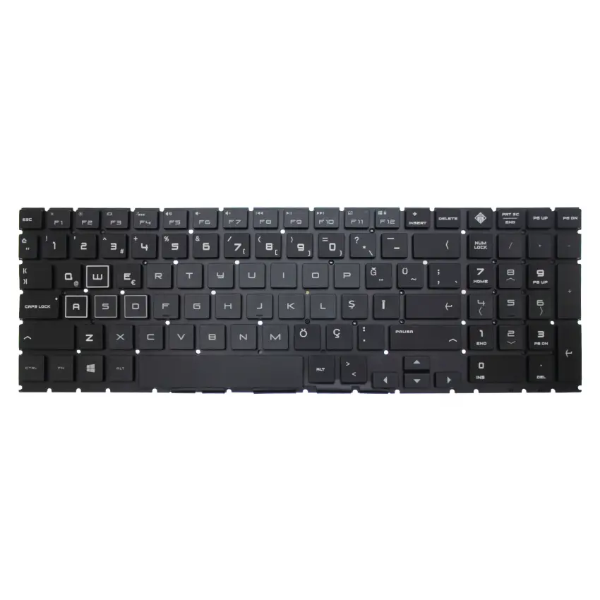HP OMEN 15-dh0007nt (6ZL06EA) Klavye Işıklı (Siyah TR)
