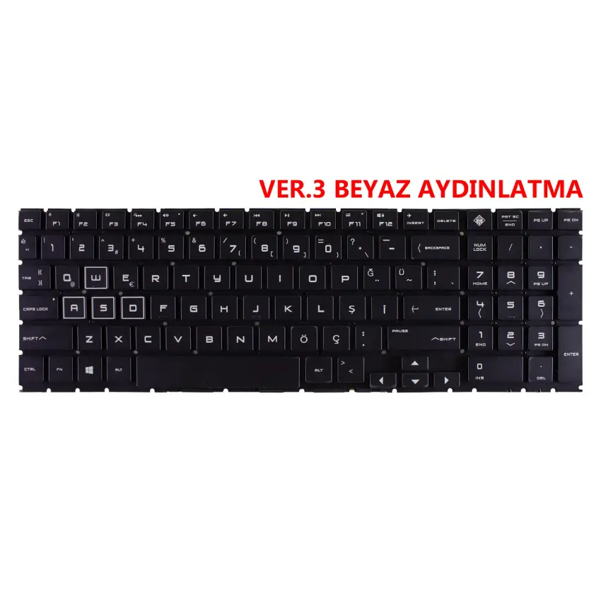 HP 910300206760 Klavye Işıklı (Siyah TR)