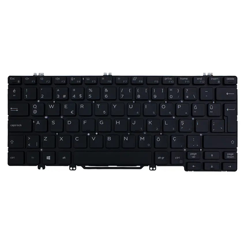 Dell Latitude 7280 Model: P28S, P28S001 Klavye Işıklı (Siyah TR)