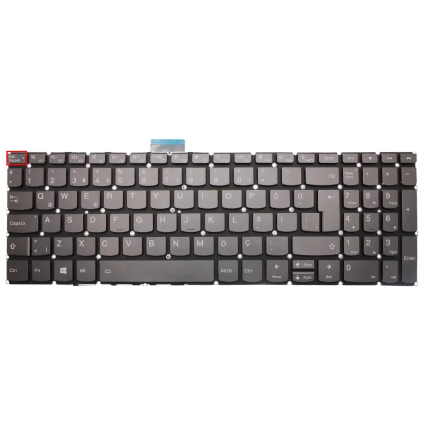 Lenovo ideaPad Slim 3 16IAH8 83ES002GTR Klavye Işıklı (Füme TR)