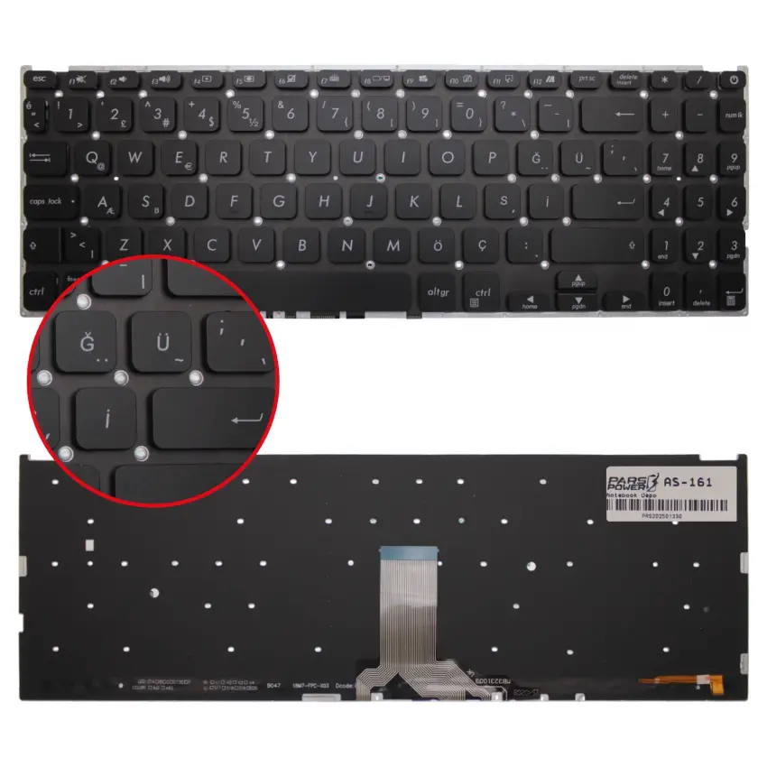 Asus X515FA-EJ06A9 Klavye Işıklı (Siyah TR)