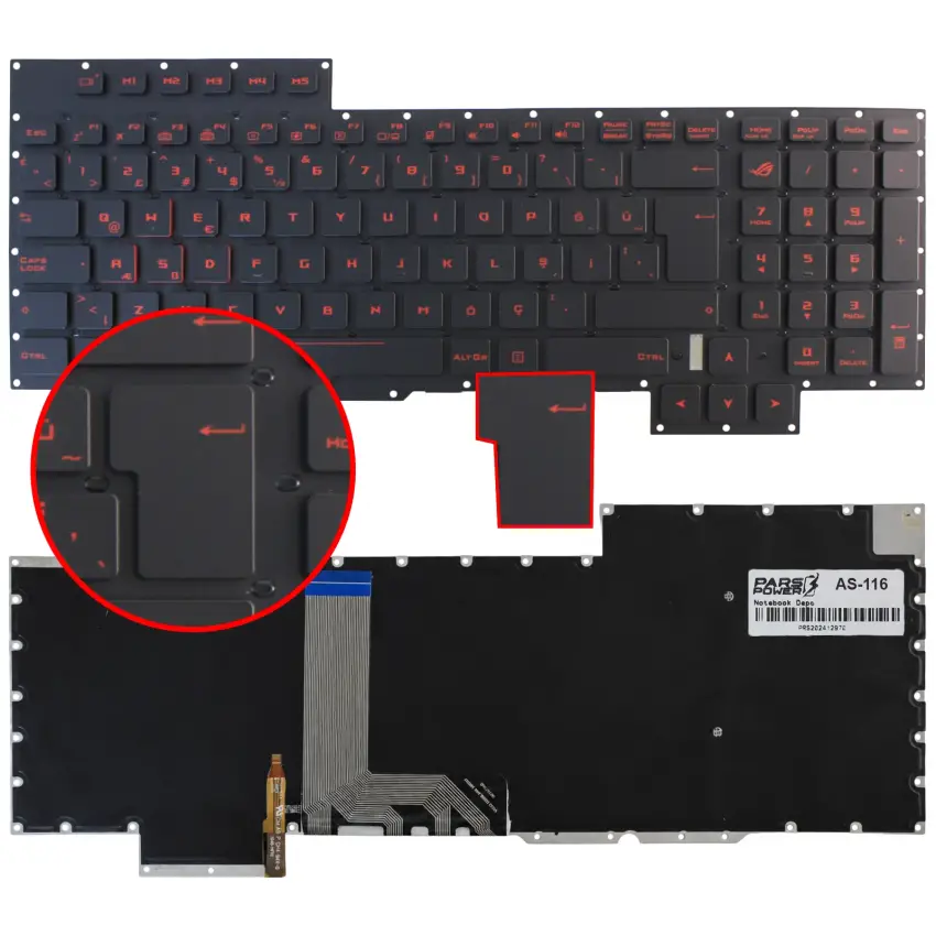 Asus Rog AS-116 Klavye Işıklı (Siyah TR)