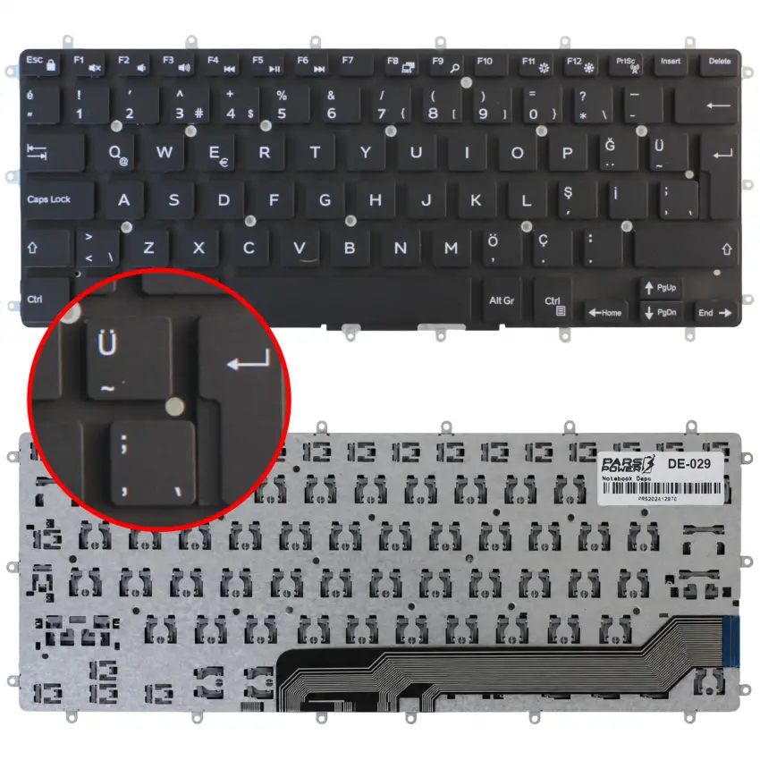 Dell Inspiron 13-5379, 13-7370 Notebook Klavye (Siyah TR)