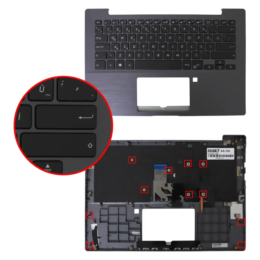Asus ExpertBook PU404 Serisi Klavye Işıklı (Siyah TR)
