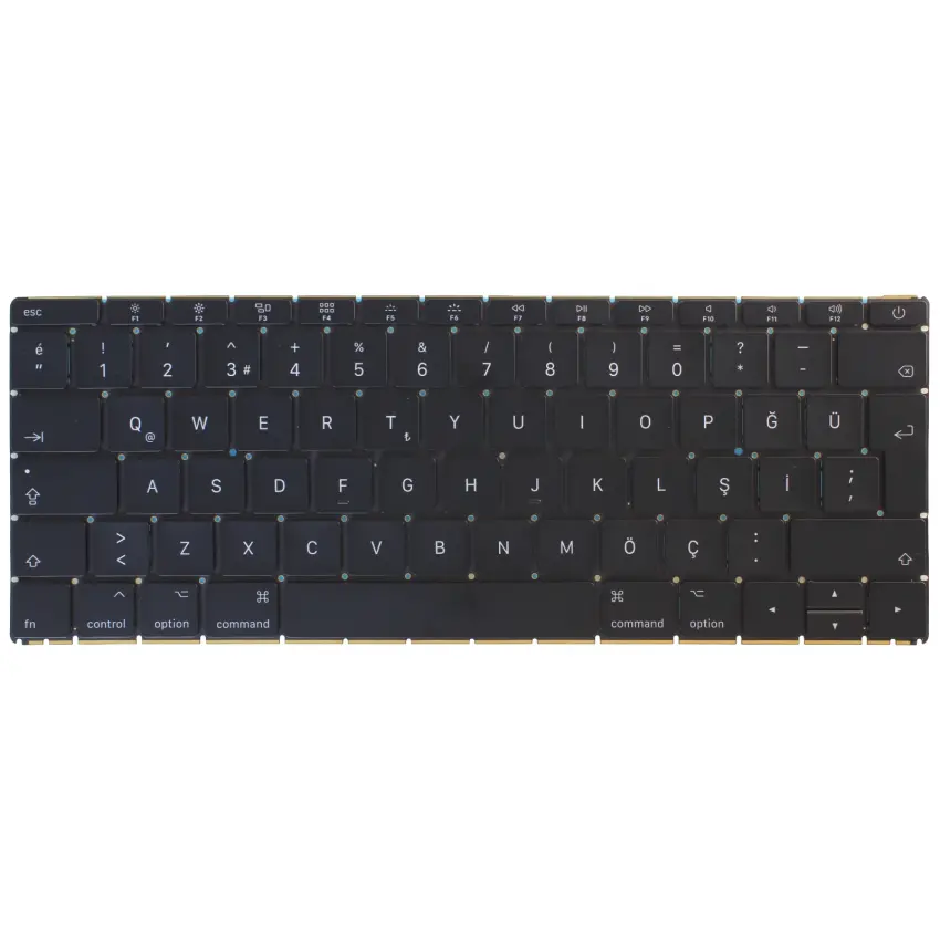 Apple MacBook Retina A1534 (2017) Klavye Siyah (TR)