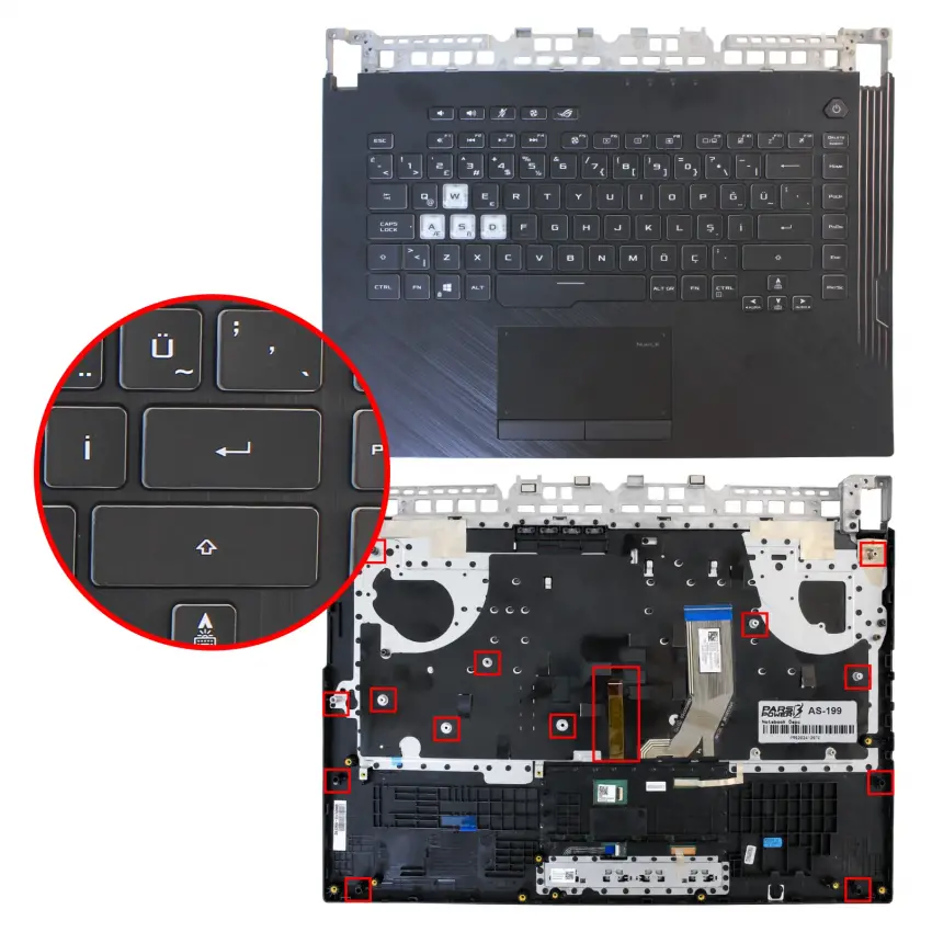 Asus ROG Strix G V184262AE1 TR Klavye Işıklı (Siyah TR)