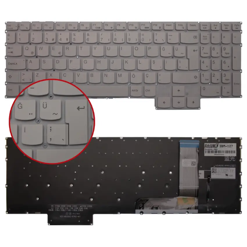 Lenovo LOQ 16IRH8 Type:82XW Serisi Klavye Işıklı (Beyaz TR)