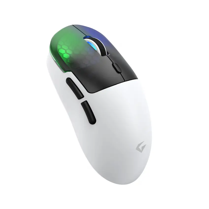 Neon X RGB Kablosuz + Bluetooth + 2.4G + Kablolu Ultra Hafif 69gr 1K Hz 12000DPI Oyuncu Mouse Beyaz