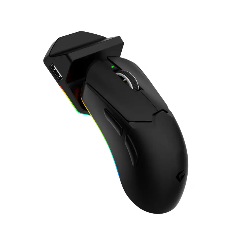 Tracker Pro RGB Kablosuz2.4Ghz+Bluetooth+Kablolu+Dock Şarj İstasyonlu 69gr 1KHz 12000DPI OyuncuMouse