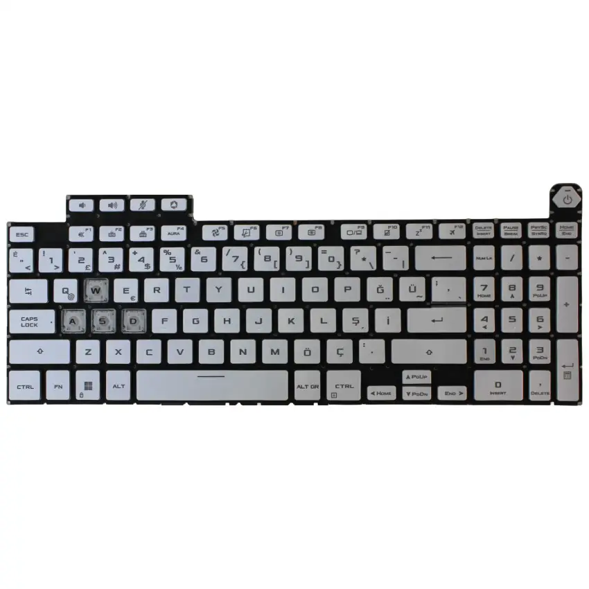 Asus AS-158 Klavye Işıklı (Beyaz TR)