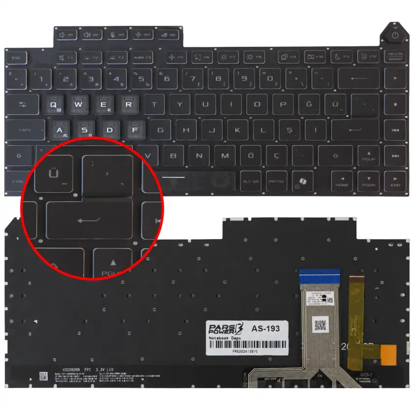 Asus ROG Strix Klavye Işıklı (Siyah TR)