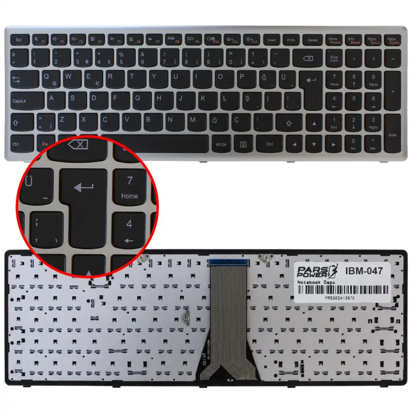 Lenovo G500S, G505S, G510S, S500, S510P, Z510, Z510P Klavye (Siyah TR)
