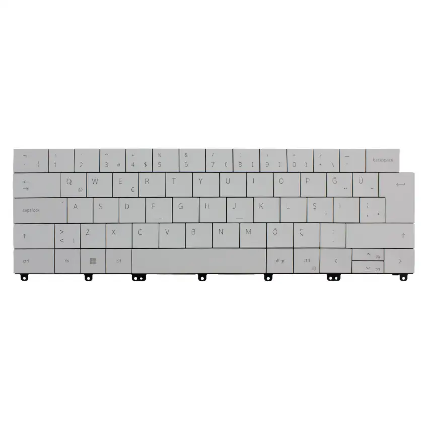 Dell XPS 16 9640 P129F01, P129F02 Klavye Işıklı (Beyaz TR)