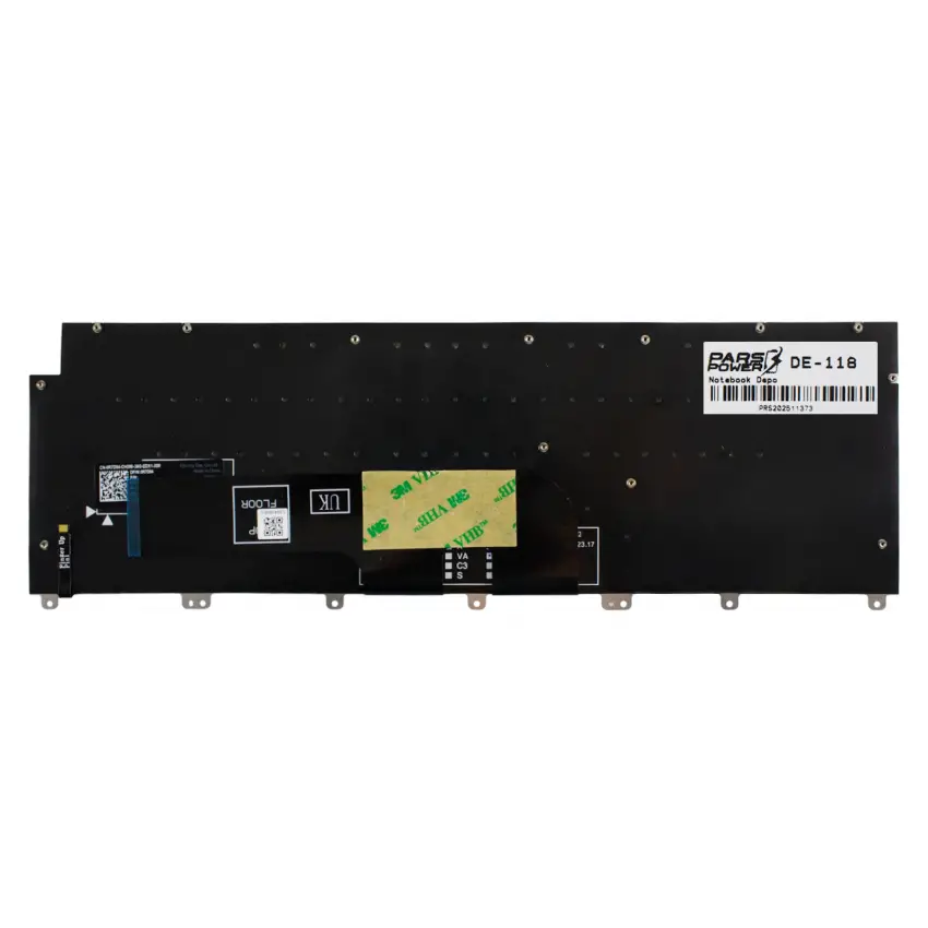 Dell XPS 16 9640 P129F01, P129F02 Klavye Işıklı (Beyaz TR)