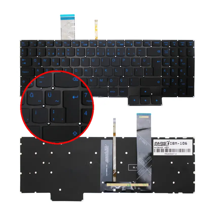 Lenovo Legion Pro 5i 83DF Klavye Işıklı (Siyah TR)
