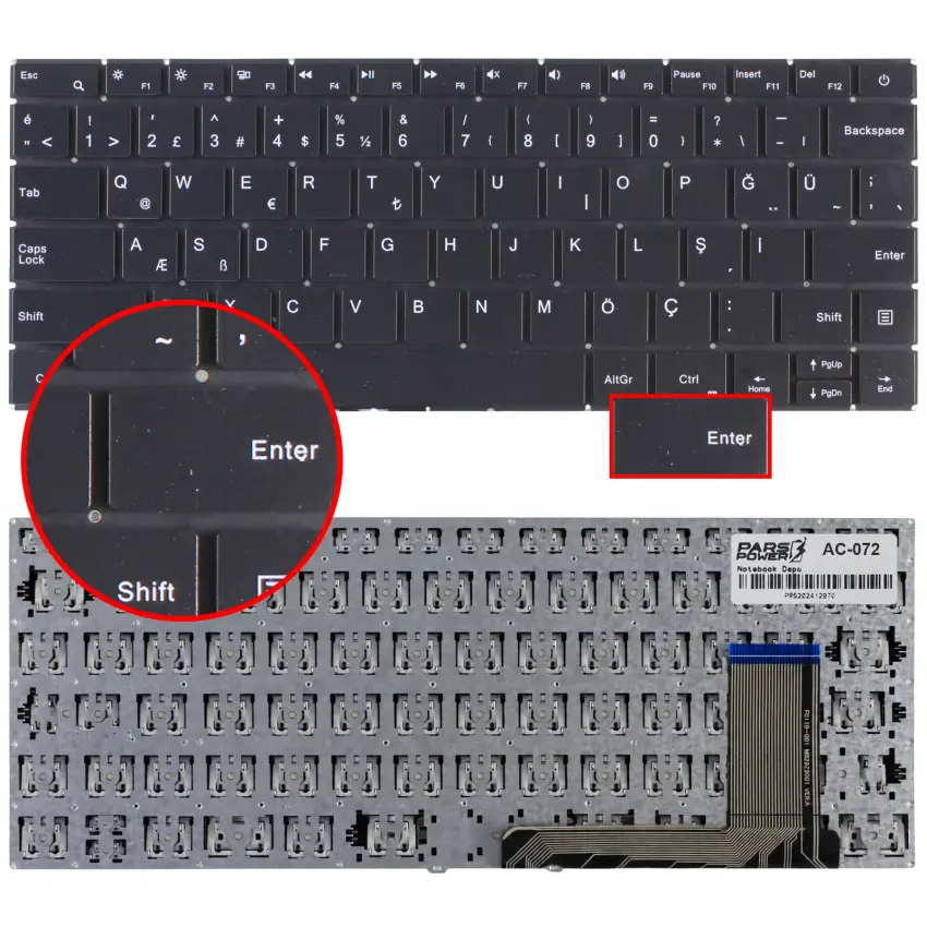 Acer Aspire Lite N23G1 Klavye (Siyah TR)