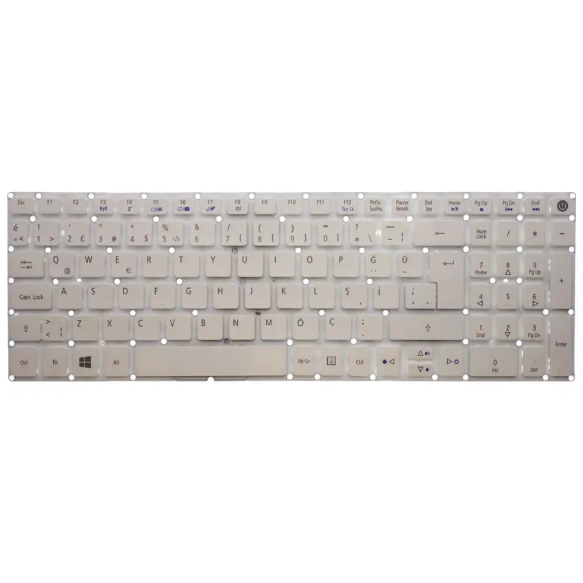 Acer Aspire VN7-593 Notebook Klavye (Beyaz TR)