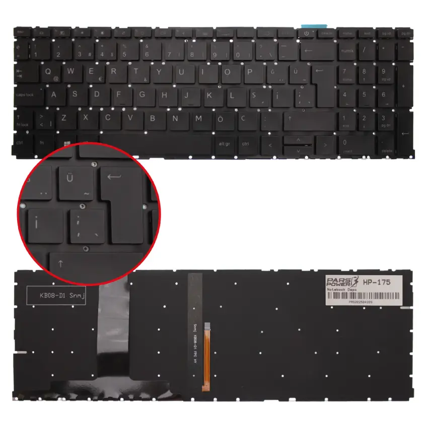 Hp M05033-141 Klavye Işıklı (Siyah TR)