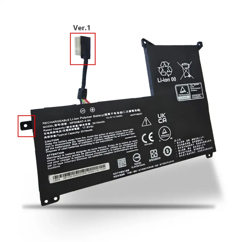 Medion Erazer NP50RNX Notebook Batarya - Pil