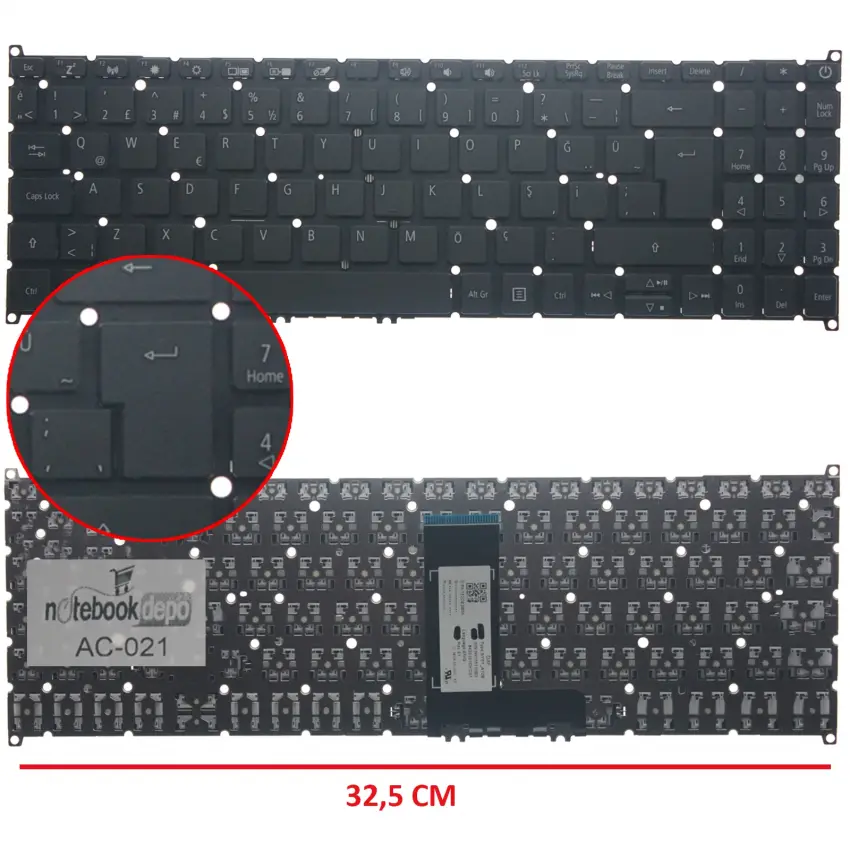 Acer Aspire 3 A115-32 Serisi N20C5 Klavye (Siyah TR)
