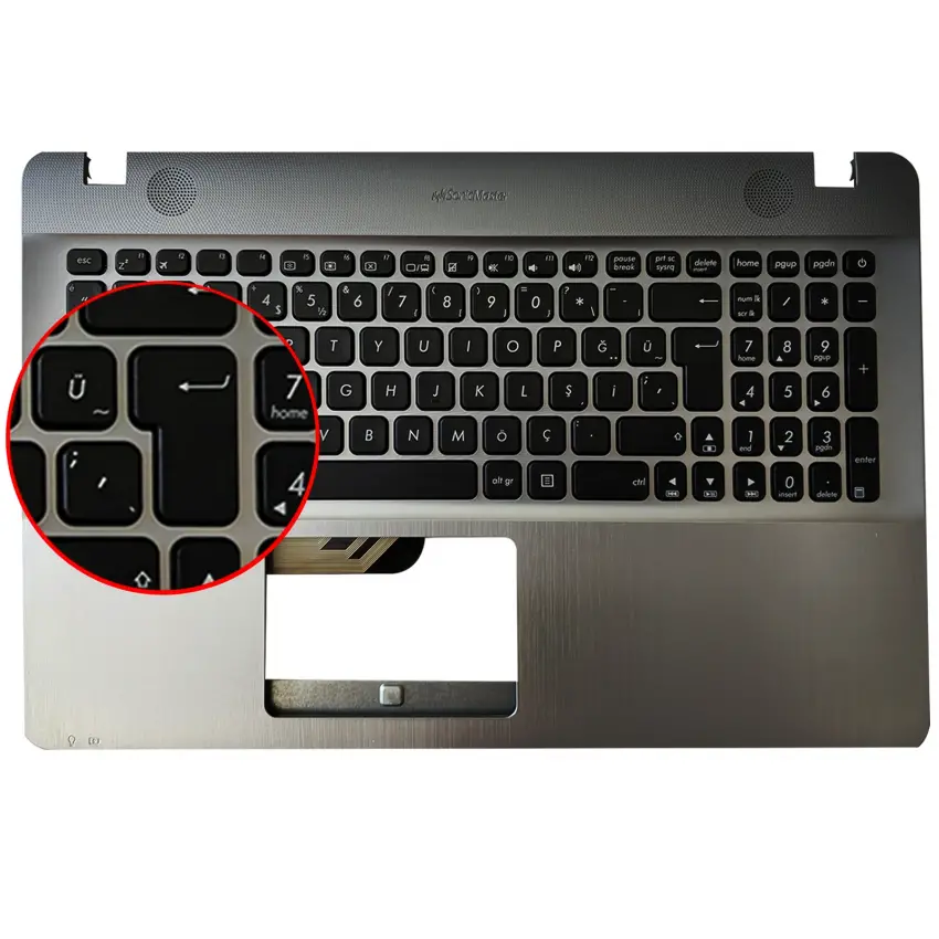 Asus 0KN0-UK1HU13, 0KNB0-6131US00 Notebook Klavye Kasalı (Siyah TR)
