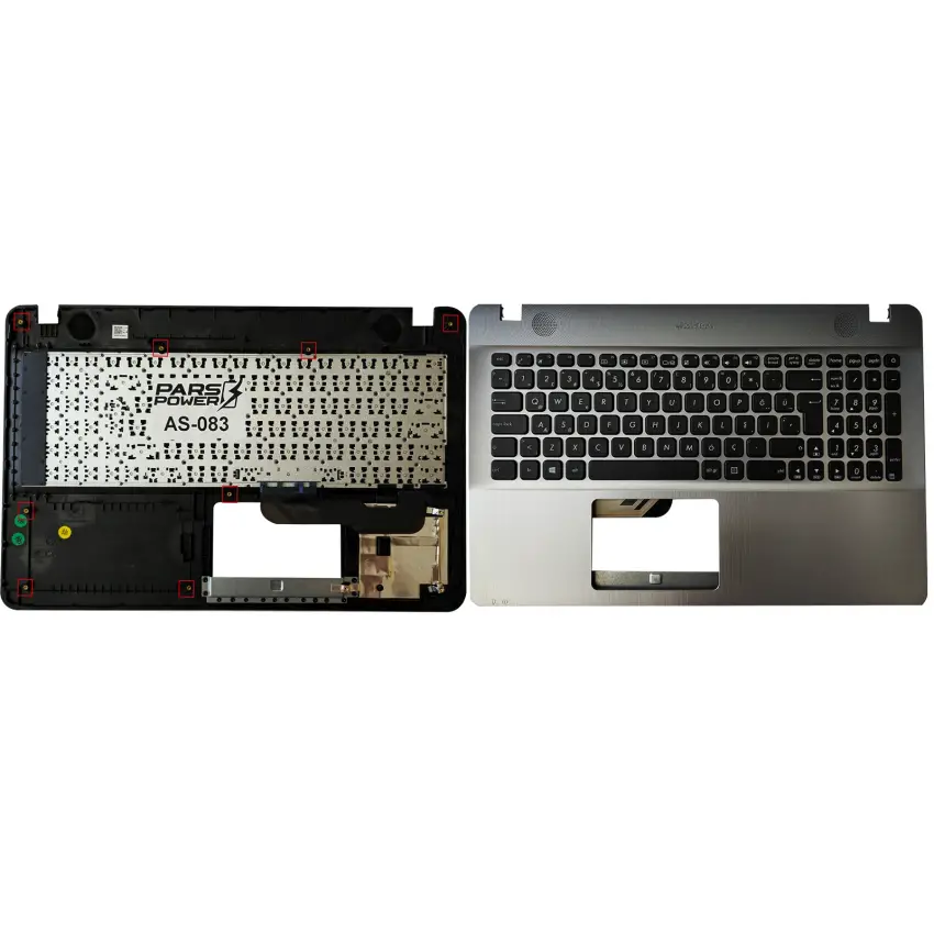 Asus 0KN0-UK1HU13, 0KNB0-6131US00 Notebook Klavye Kasalı (Siyah TR)