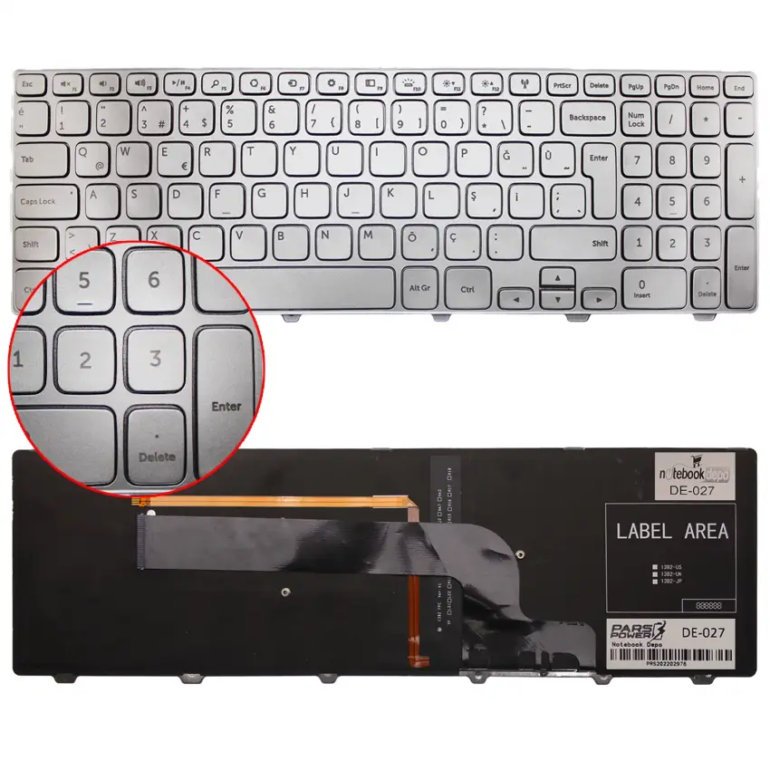 Dell MP-13B26TQJ442 Klavye Işıklı (Gümüş TR)