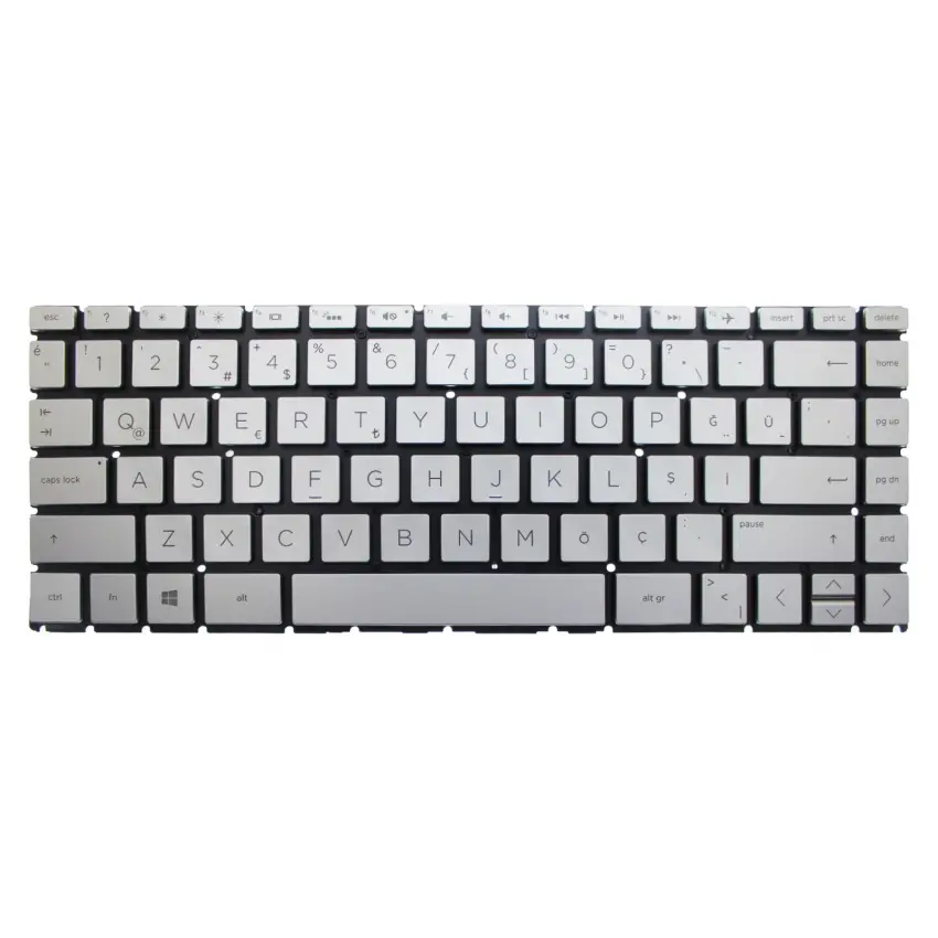 Hp 14-dh, 14-cs Serisi Klavye Işıklı (Gümüş TR)