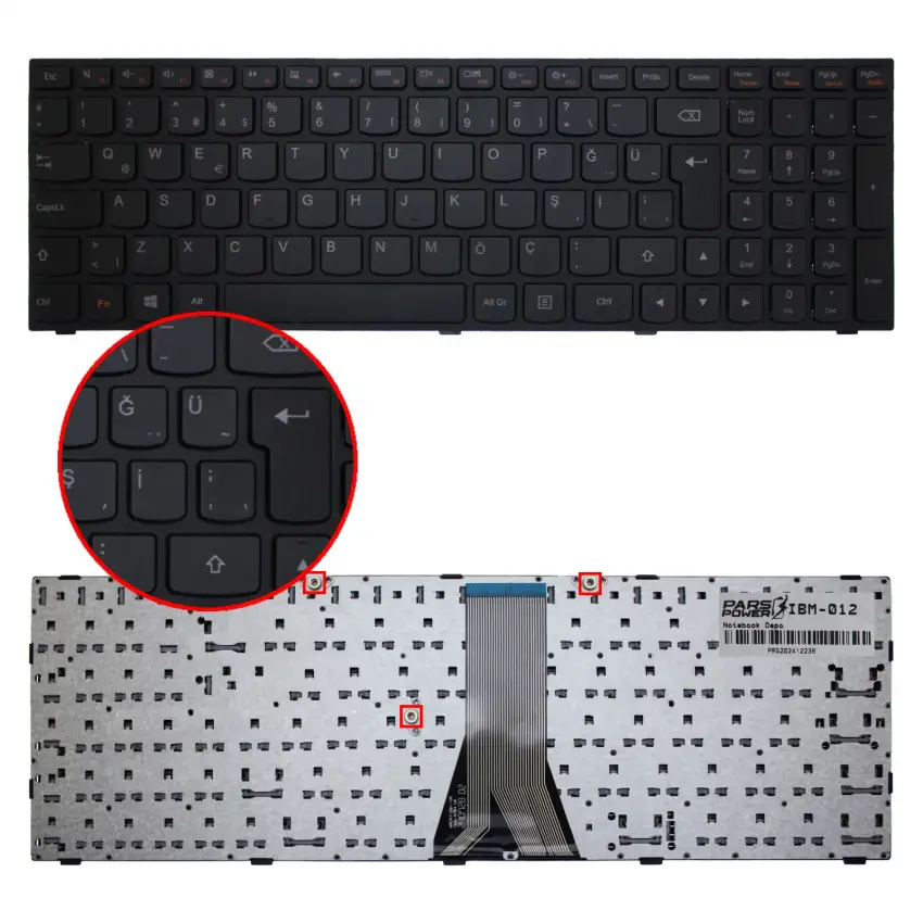 Lenovo IdeaPad Z546 Notebook Klavye (Siyah TR)