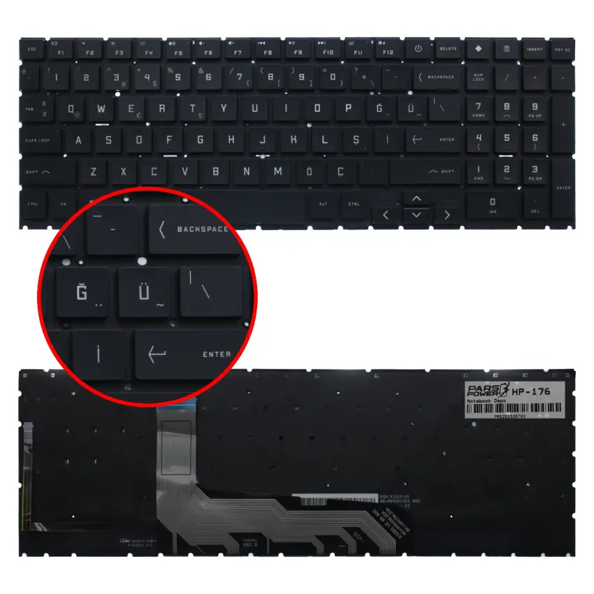 HP OMEN Gaming 16-am0001nt (BQ3Q6EA) Klavye Işıklı (Siyah TR)