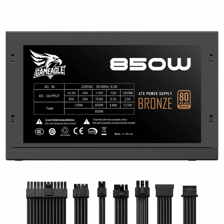 Gameagle 850W 80+ Bronz Modüler Power Psu (Siyah)