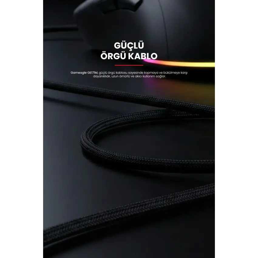 Gameagle GE171M Kablolu RGB Oyuncu Gaming Optik Mouse (Siyah)