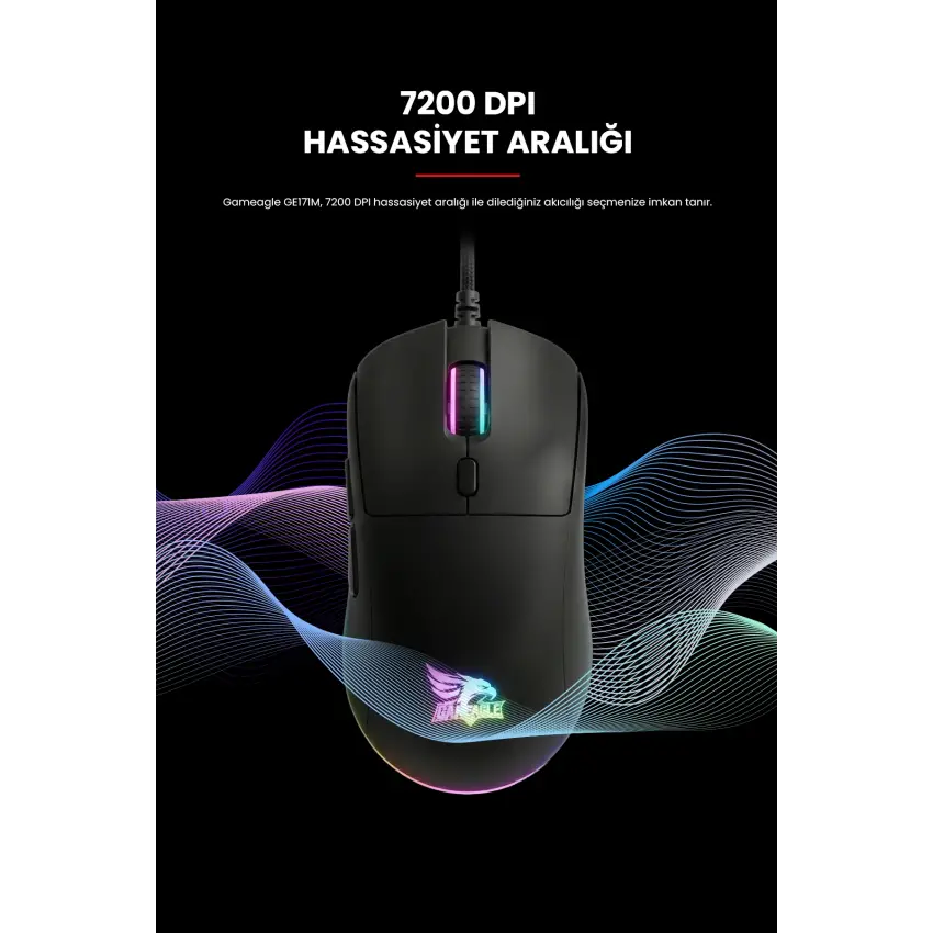 Gameagle GE171M Kablolu RGB Oyuncu Gaming Optik Mouse (Siyah)