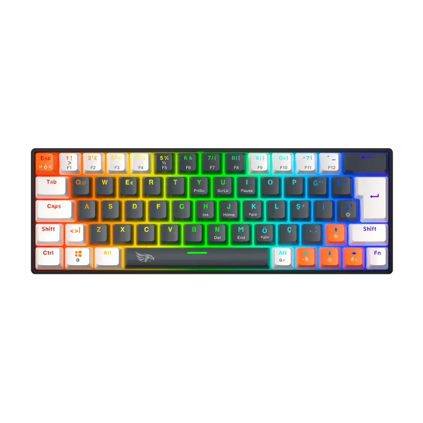 Gameagle Neopulse Rainbow Kablolu TR Layout Mekanik Oyuncu Klavyesi Blue Switch Siyah