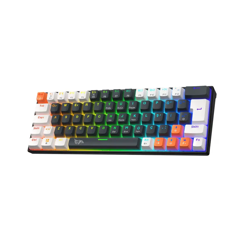 Gameagle Neopulse Rainbow Kablolu TR Layout Mekanik Oyuncu Klavyesi Blue Switch Siyah