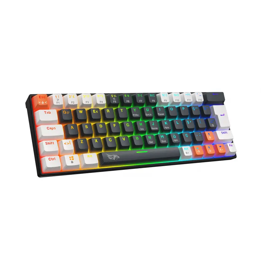 Gameagle Neopulse Rainbow Kablolu TR Layout Mekanik Oyuncu Klavyesi Blue Switch Siyah