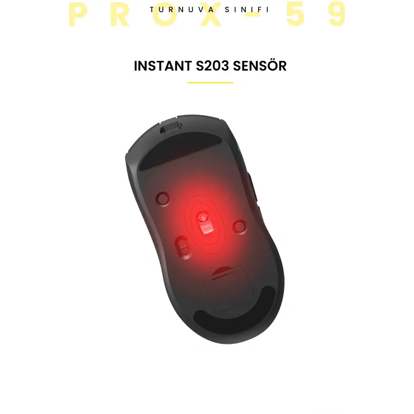 Gameagle PROX-59B Serisi Hafif Kablosuz 3 Mode Oyuncu Gaming Optik Mouse (Siyah)